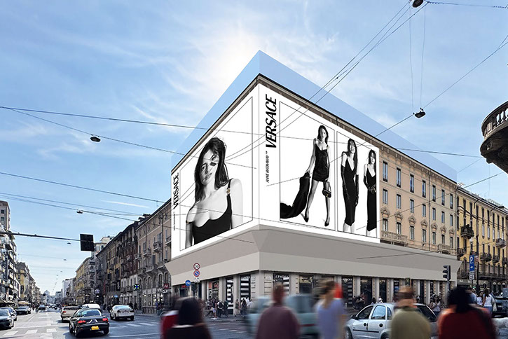 Immagine location spazio pubblicitario Acone Associati Milano piazza Cordusio - palazzo Broggi - Domination_1