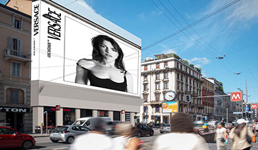 :&nbsp; Immagine location spazio pubblicitario Acone Associati Milano piazza Cordusio - palazzo Broggi - Domination_5