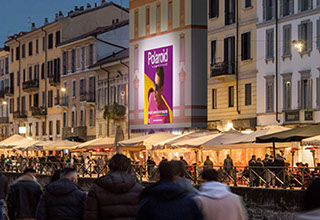 Immagine location spazio pubblicitario Acone Associati Milano corso di Porta Ticinese - Darsena - Colonne di San Lorenzo