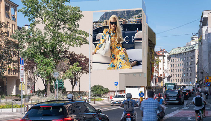 :&nbsp; Immagine location spazio pubblicitario Acone Associati Milano piazza Cordusio - palazzo Broggi - Domination_5