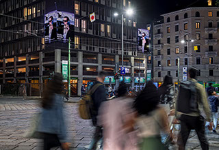 Immagine location spazio pubblicitario Acone Associati Milano corso Como - Gae Aulenti - ledwall_3