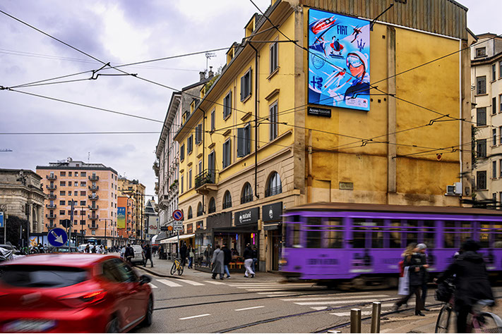 Immagine location spazio pubblicitario Acone Associati Milano corso di Porta Ticinese - Darsena - Colonne di San Lorenzo_6