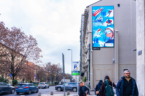Immagine location spazio pubblicitario Acone Associati Milano corso di Porta Ticinese - Darsena - Colonne di San Lorenzo_6